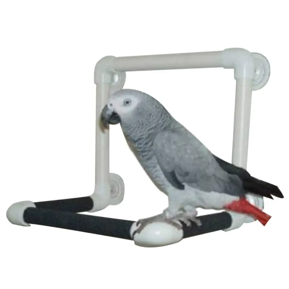

MeterMall Large Pet Standing Bar Toy with Suction Cup for Parrot Birds Bathing