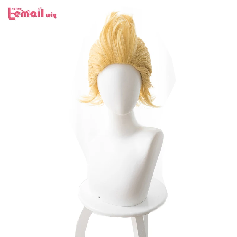 

L-email wig New My Hero Academia Mirio Toogata Cosplay Wigs 35cm Short Heat Resistant Synthetic Hair Perucas Cosplay Wig