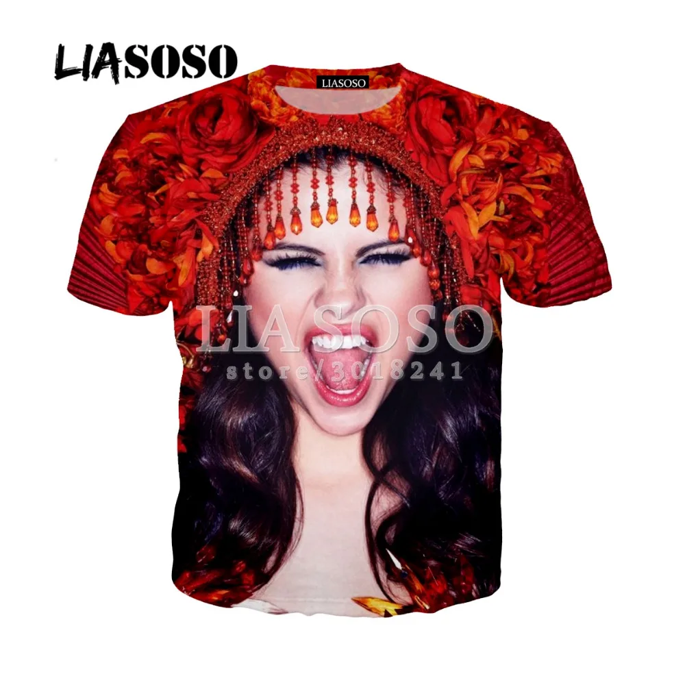 LIASOSO Newest Men Women Tshirt Ameica Singer Selena Gomez Character 3D Print t shirtHoodieSweatshirt Unisex Hipster Tops Y156 LIASOSO Newest Men Women Tshirt Ameica Singer Selena Gomez Character 3D Print t shirtHoodieSweatshirt Unisex Hipster Tops Y156
