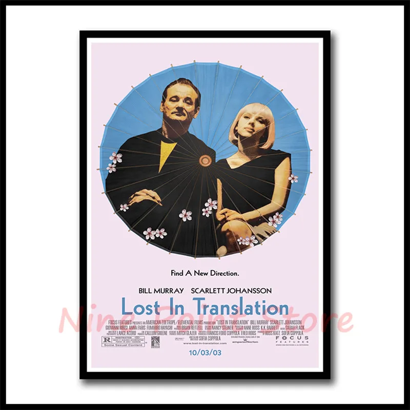 Lost in Translation белая бумага с покрытием, постеры для фильмов, настенные декоративные картины для столовой, бескаркасные