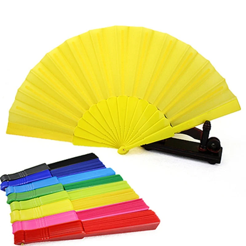 

Portable Chinese Folding Fan Plain Hand Held Fabric Summer Pocket Fan Wedding Party