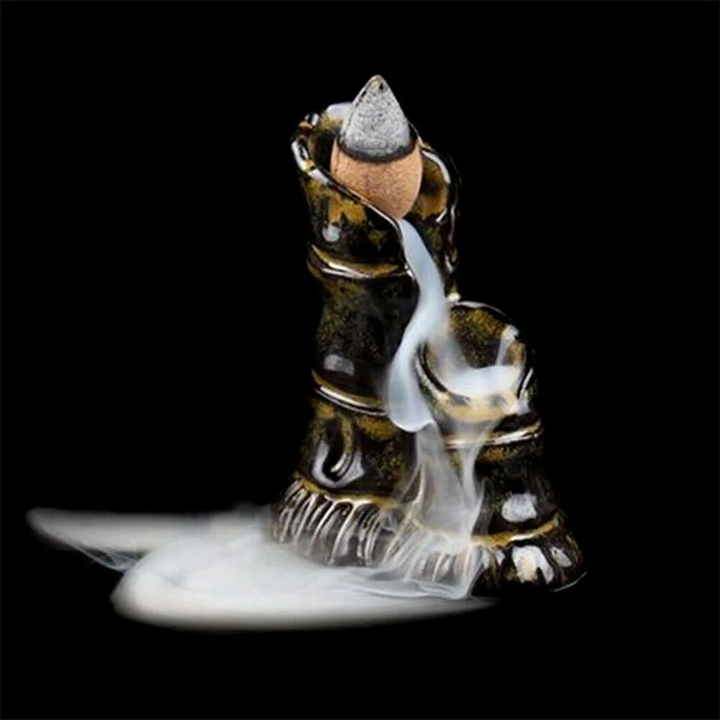 

Style Buddhist Home Decoration Ceramic Incense Burner Mini Back Incense Burner incense burner rack dropshipping