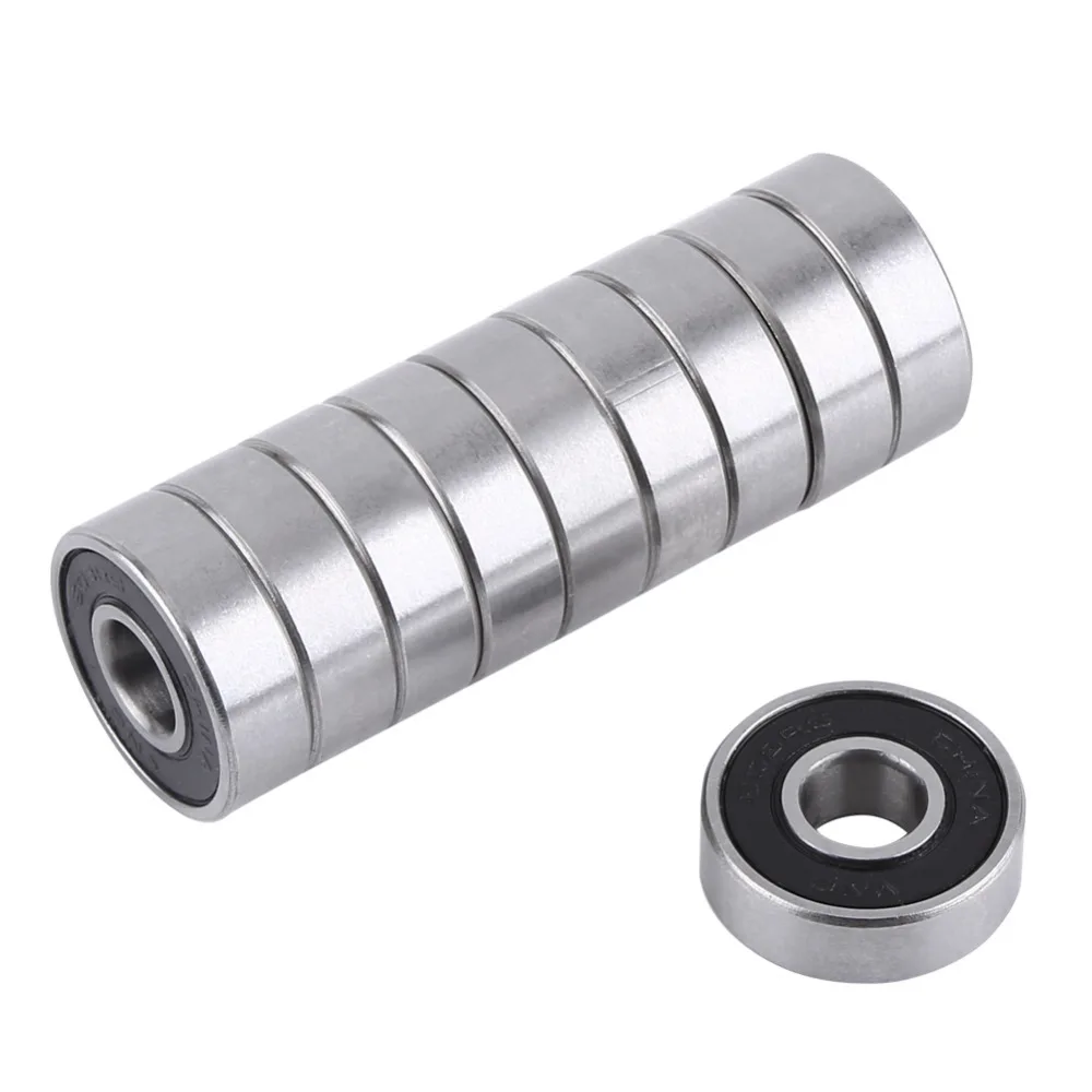 

10Pcs/Lot 608-2RS Deep Groove Steel Sealed Ball Bearings Miniature Bearing Hardware