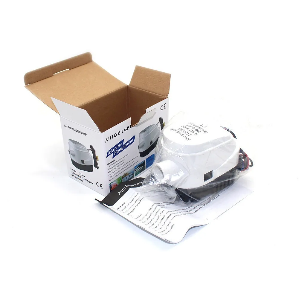 Automatic electric boat bilge pump with float switch 12V 24V 1100gph AUTO Water level control small submersible 12 v volt 1100|bilge pump|boat