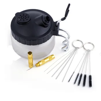 

FGHGF Model Airbrush Cleaning Pot Stabilizer High Quality Glass Jar Spray Pen/Cleaning Set Optional Bottles Paint Station Filter