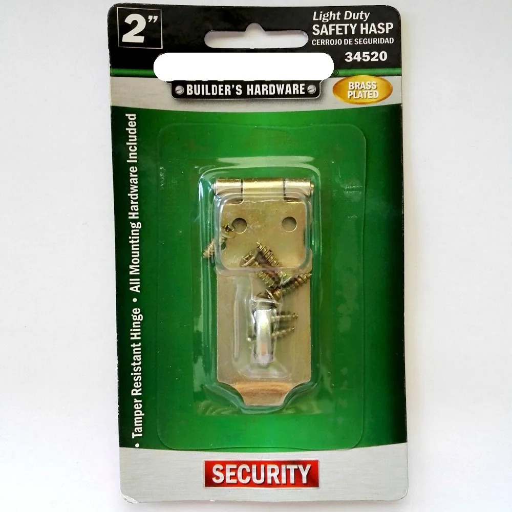 2 ''светильник безопасности Засов Дверной замок защелка латунный палетный металлический засов используется в домашней двери и окна