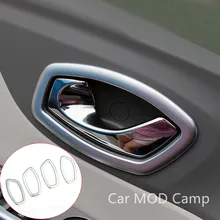 Para Renault Captur Kaptur Samsung QM3 2013-2018 ABS Marco Mate Interior Manija de La Puerta Tazón Ajuste de La Cubierta 4 unids de coches de Estilo!