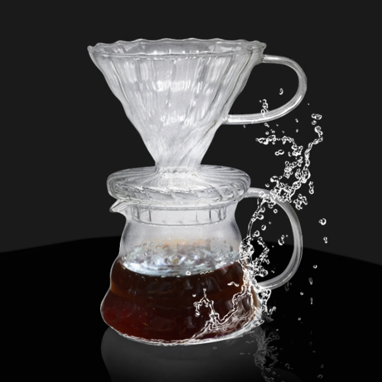 Behogar прозрачный многоразовые стекло залить кофе фильтр Dripper производитель Рожков воронки лабораторные чашки украшения дома интимные аксессуары