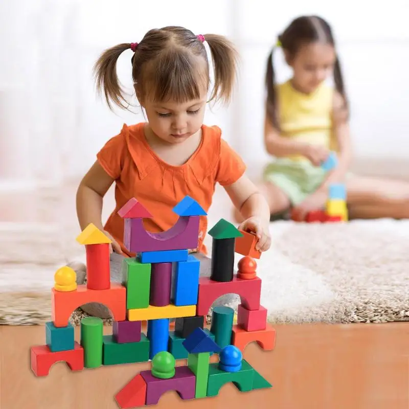 112pcs/Set Colorful Wooden Blocks Adult Kids Jigsaw Domino Games Sort Montessori Educational Creativity Toys Children Gift