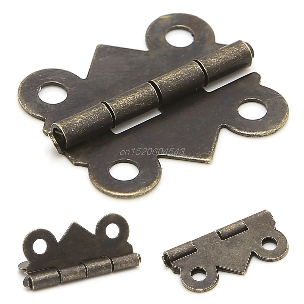 10x البسيطة فراشة باب مجلس الوزراء درج صندوق مجوهرات المفصلي الأثاث 20 مللي متر x 17 مللي متر أثاث مفصلات R06 هبوط السفينة
