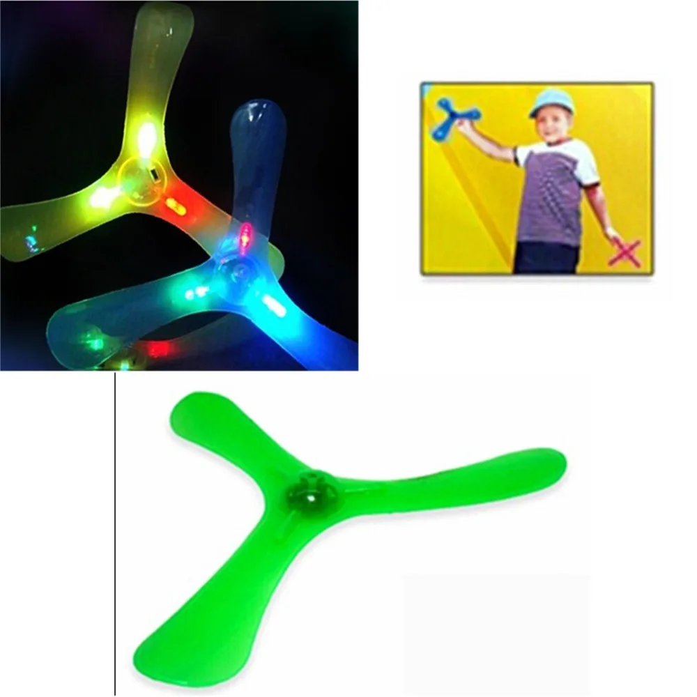 Boomerangs Saucer Disk Kids Outdoor Toys Random Color New LED Luminous