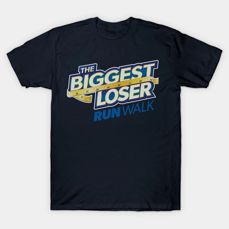 100% Cotton T Shirt Casual Short Sleeve T-shirt For Men Reality TV Show The Biggest Loser Letter Print Crewneck Summer Tee | Мужская