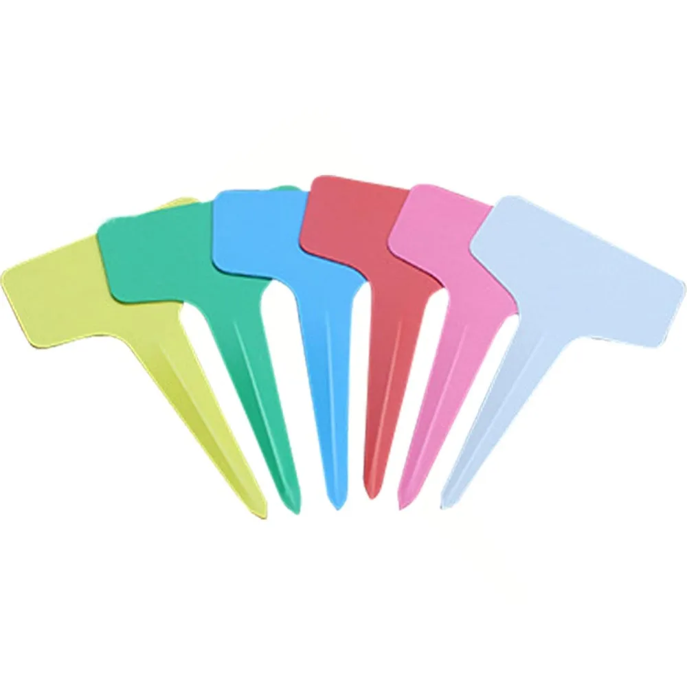 

Top Sell 100pcs 6 x10cm Plastic Plant T-type Tags Markers Nursery Garden Labels A2 BS