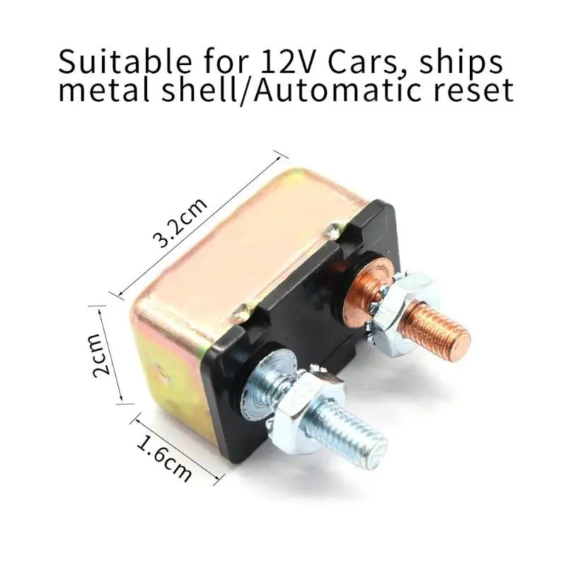 10A/15A/20A/25A/30A/40A/50A DC 12 В автоматический сброс металла цепи выключатель для двойной Батарея автомобиля солнечные лодки