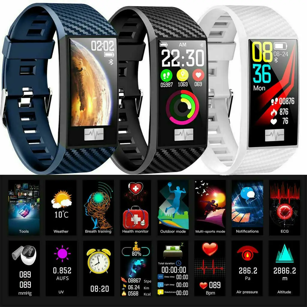 DT58 DT28 Smart Bracelet with Heart Rate Monitor ECG Blood Pressure IP68 Fitness Sport Tracker Wrisatband Smart Watch Pedometer DT58 DT28 Smart Bracelet with Heart Rate Monitor ECG Blood Pressure IP68 Fitness Sport Tracker Wrisatband Smart Watch Pedometer