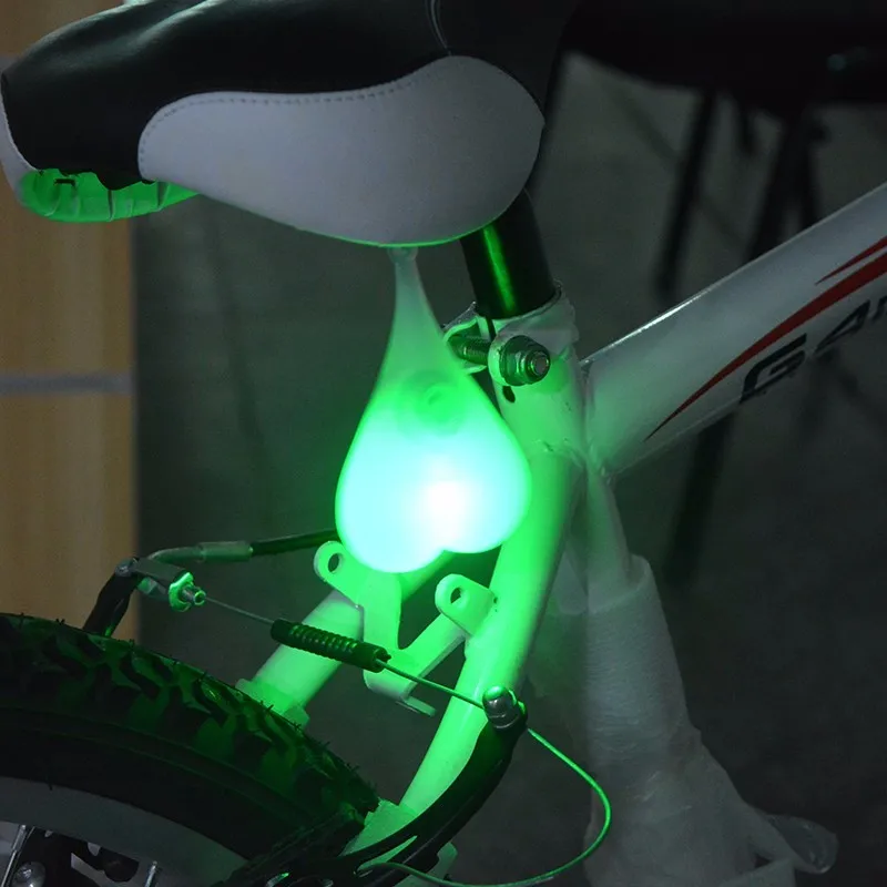 Силиконовый водонепроницаемый светодиодный велосипедный светильник s велосипедный безопасный светильник в форме сердца 3 режима задний велосипедный светильник Luces светодиодный Bicicleta