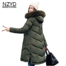 New Women Winter Coat 2017 Fashion Hooded Thickening Super warm Medium long Parkas Long sleeve Loose Big yards Jacket LADIES200