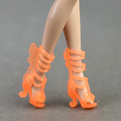 Различные стили оригинальная кукольная обувь/Мода Современные на высоком каблуке аксессуары-сандалии для Барби Кукла Синьи подарок на день рождения игрушка - Цвет: Цвет: желтый