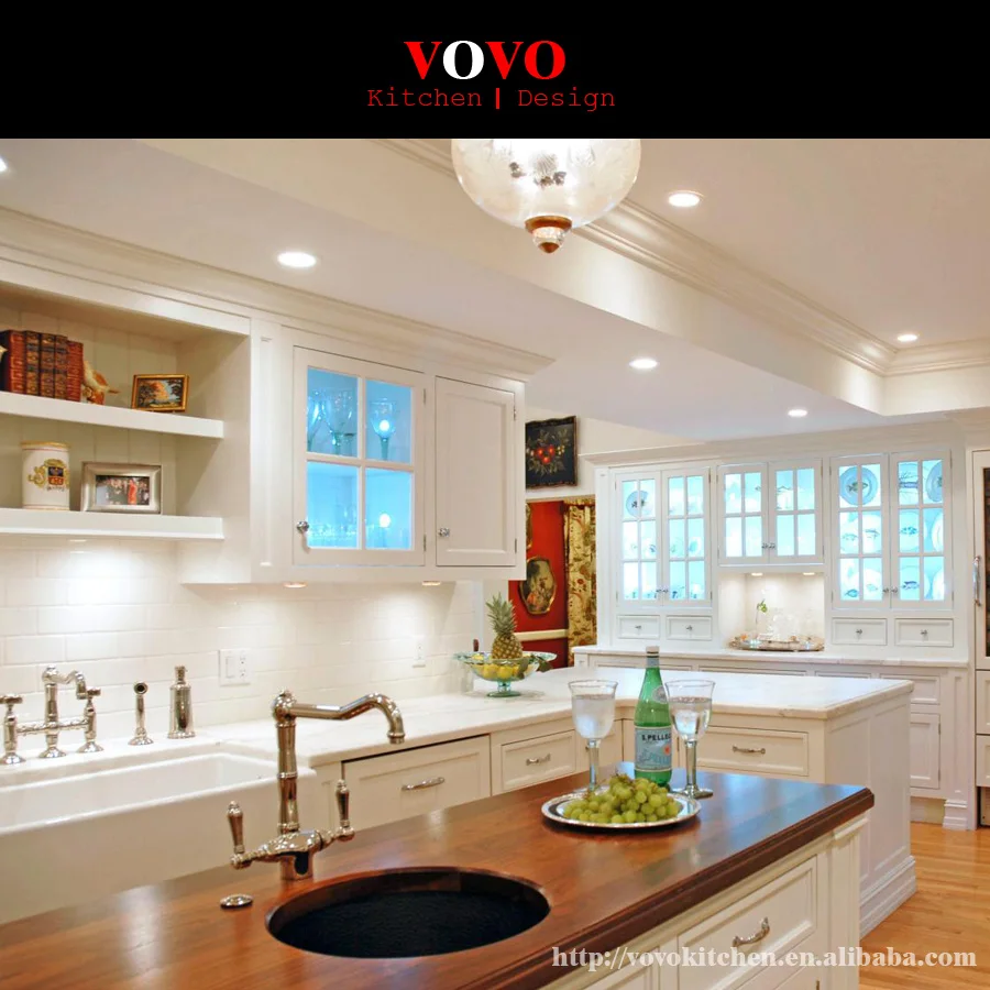 

High Quality European Style Luxury Solid Wood Kitchen Cabinet Furniture