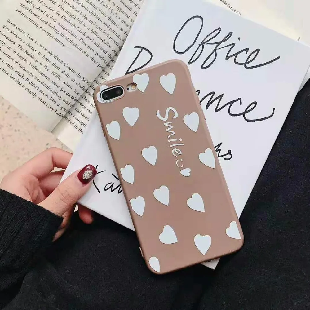 Маленький свежий любовь смайлик для iphone 6 6s 6plus плюс 7 8 мобильный телефон чехол X xr
