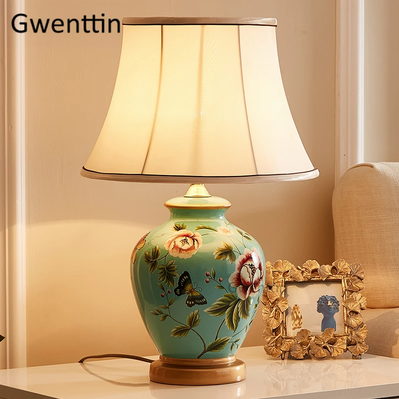 Modern Ceramic Table Lamps Nordic Fabric Led Stand Desk Light Fixtures for Bedroom Bedside Lamp Home Loft Decor Luminaire E27 Modern Ceramic Table Lamps Nordic Fabric Led Stand Desk Light Fixtures for Bedroom Bedside Lamp Home Loft Decor Luminaire E27