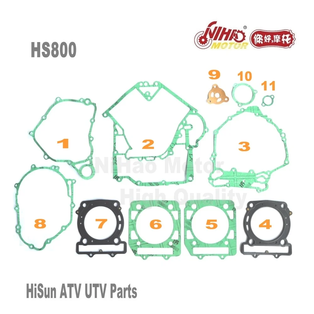 Kopen HS 05 HS800 Volledige Set Pakking Hisun Onderdelen HS2V91MW 800cc HS 800 TACTIEK STRIKE ATV UTV Quad Motor Reserveonderdelen Voor Coleman voor Cub Cadet