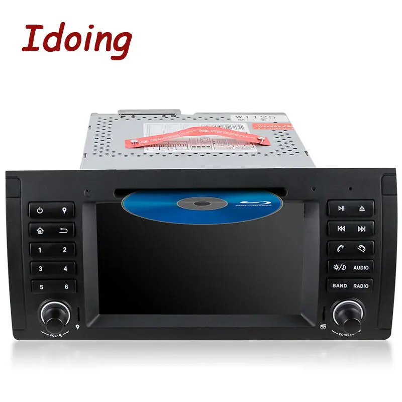 Best Idoing 1Din Steering Wheel For BMW E39/38/53 Car DVD Multimedia Video Player Android7.1 Quad Core GPS Navigation Touch Screen TV 2