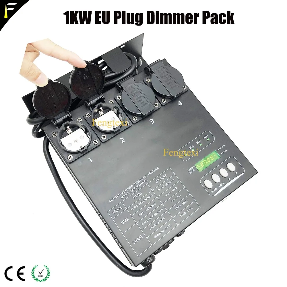 Caixa de Silício Interruptor de Saída do Amplificador Amplificador de Potência Luz do Estágio da ue Plug 4 Canais Dmx 512 Dimmer Regulável Escurecimento 4ch Pacote de Potência 5a 4 Cheap dmx 512