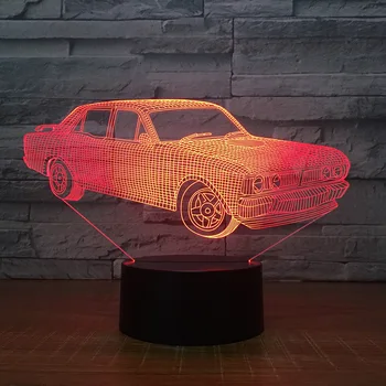 

New Car Night Lights Colorful Remote 3d Led Lights Creative Electronic Gifts Customization 3d Light Fixtures Usb Led Kids Lamp