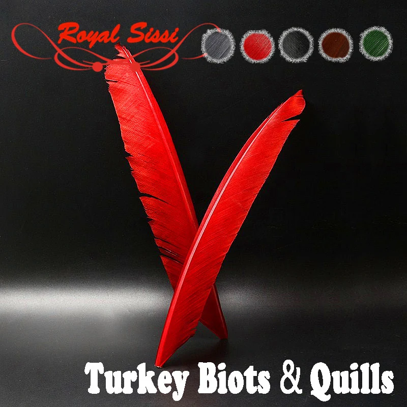 

Royal Sissi 5optional colors turkey biots& quills pair packing selected longer biot quills for quill body nymphs tying materials