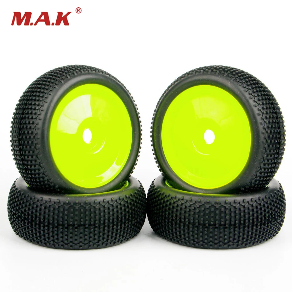 

4PCS 17mm Hex 1:8 Buggy Tires Rubber Tyre Wheel Rim Set 22054+26018 RC1/8 HPI HSP Off-Road Buggy Car Parts And Accessories