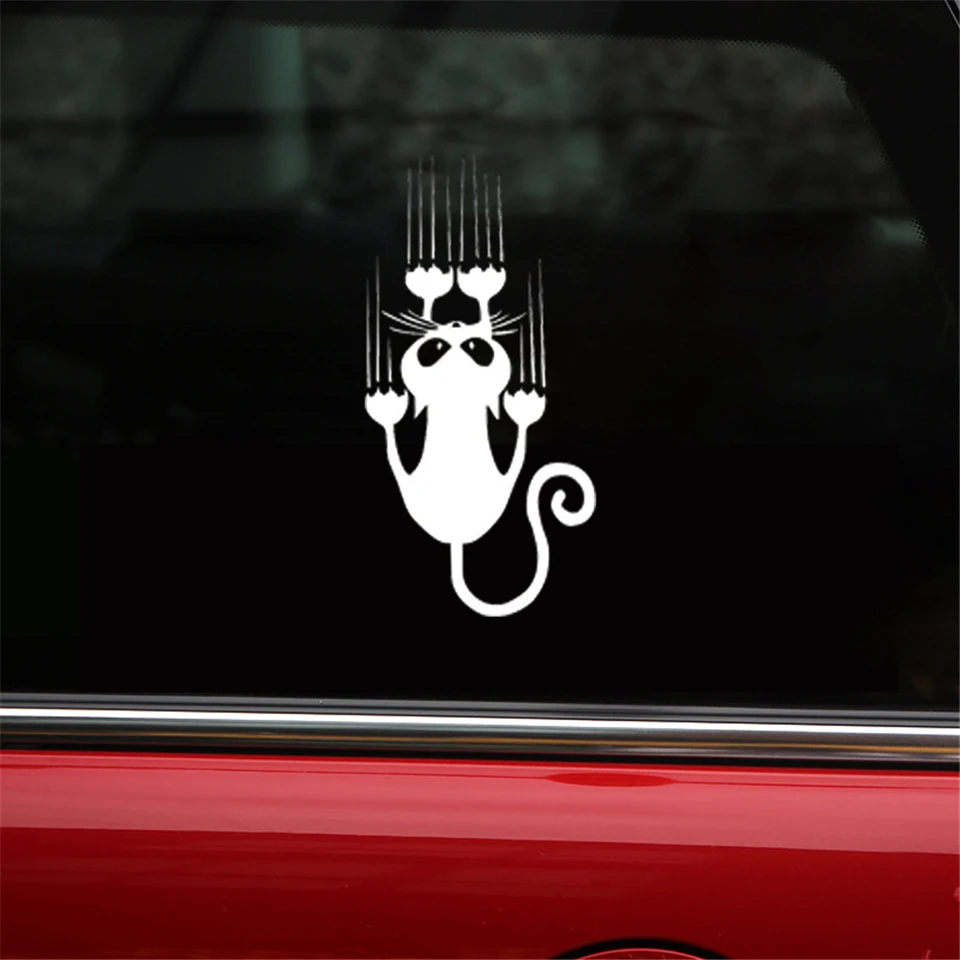 Waterproof Cat Pattern Car Sticker Funny Animal Vinyl Decal Car Window Bumper Stickers Car-styling Car Body Wall Sticker7 (4)