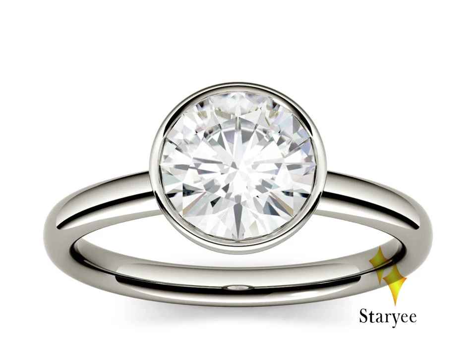 STARYEE 1,0 ct 6,5 мм Выращенный в лаборатории Муассанит Подлинная платина PT950 Excell огранка алмаз обручальное кольцо ювелирные украшения для женщин