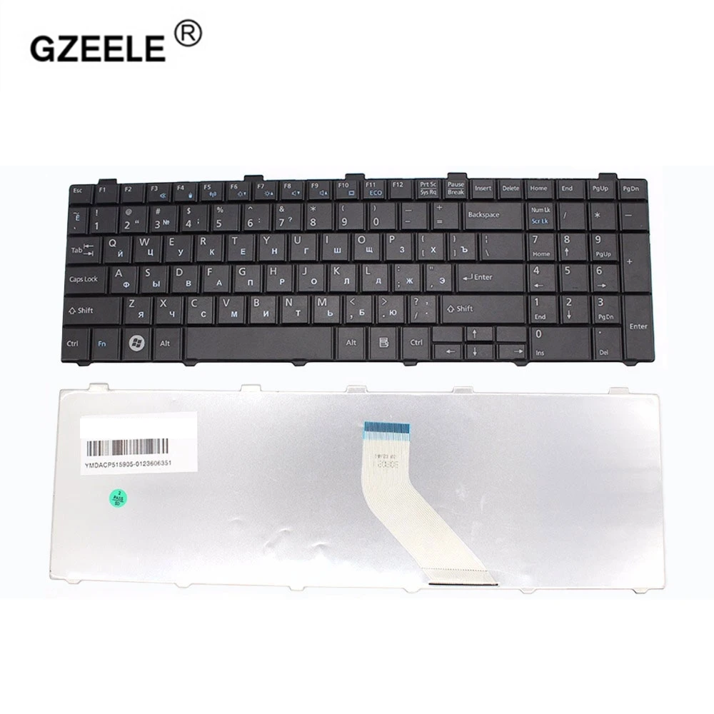 GZEELE Русская клавиатура для Fujitsu Lifebook A530 A531 AH530 AH531 NH751 AH502 RU черная клавиатура для ноутбука