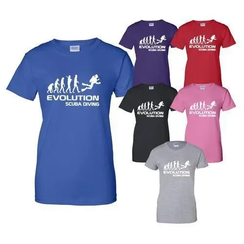 Scuba Evolution Of~Mens Adult T-Shirt 100%cotton high quality More Size and Colors-A309 | Мужская одежда