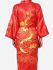 Grande taille hommes chinois broderie Dragon Robes vêtements de nuit masculins traditionnels Kimono avec pansement en gros S0014 ► Photo 3/6