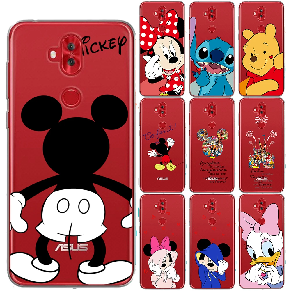 

Cute Cartoon Soft TPU Case For Asus Zenfone 5 Lite ZC600KL Minnie Mickey luxury Silicon Phone Back Cover For Coque ZC600KL