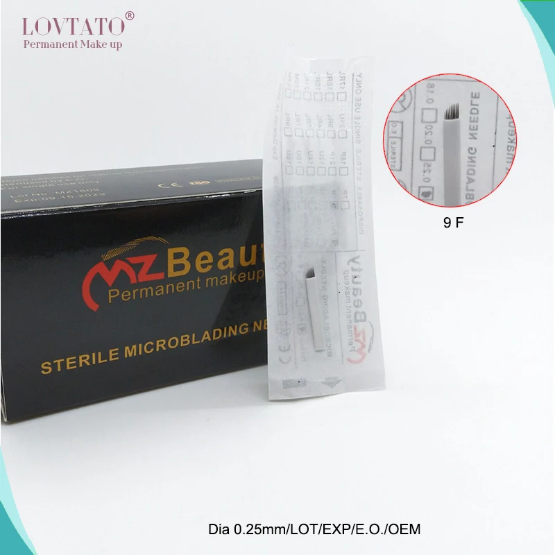 

MZ Beauty Agujas microblading tattoo needles microblade 9 Pins Permanent make up Embroidery Pen needle tatuagem tattoo supplies