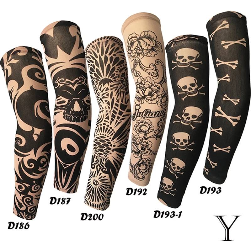 

Ice Sleeve Unisex Summer Outdoor Skateboard UV Protection Uniform High Elastic Breathable Tattoo Tattoo Print Arm Sleeve