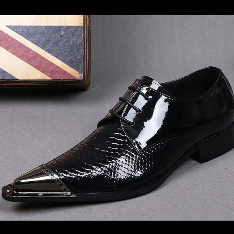 Christia Bella Fashion Italian Men Oxfords Shoes Genuine Leather Business Men Dress Shoes Black Wedding Men Formal Shoes Brogues