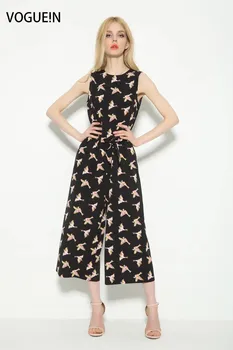 

VOGUE!N New Womens Ladies Sexy V-Neck Animal Bird Print Half Sleeve Jumpsuit Playsuit
