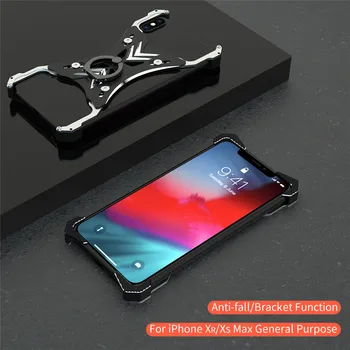 

Metal Tough Phone Cover for iP XS MAX XR XS X Stand Cover Ring Holder CNC Case For 6s 7 8 Plus 6P 7P 8P