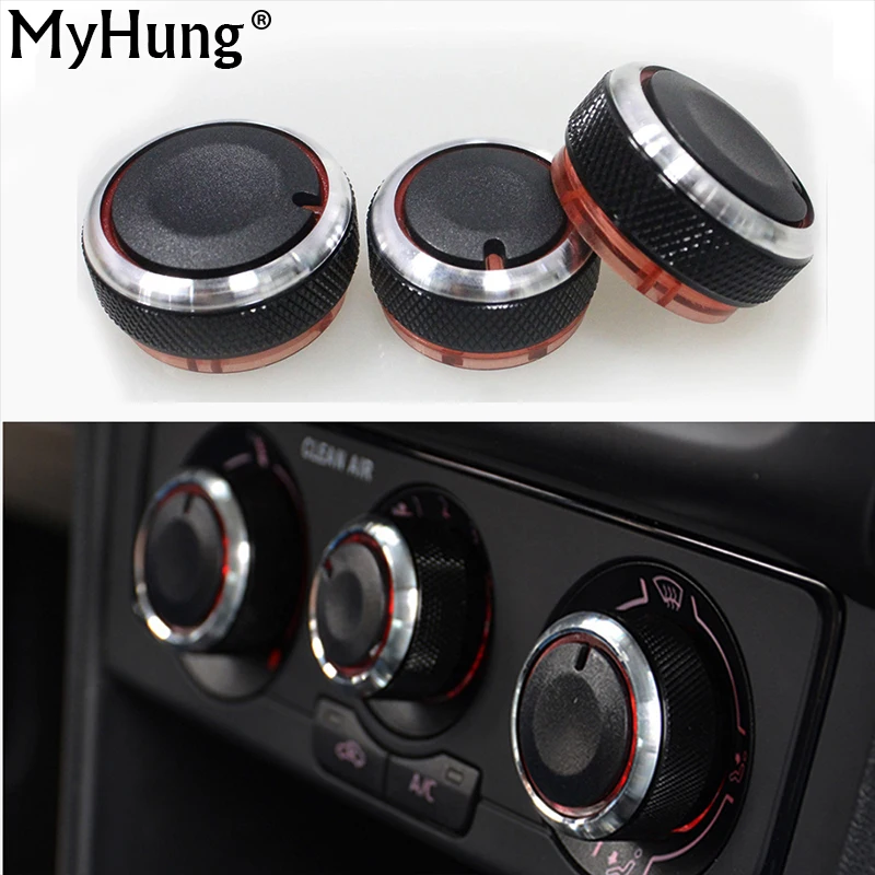 3 шт. ручка переключателя для кондиционера автомобиля Volkswagen Polo 2014 2015 2016|accessories