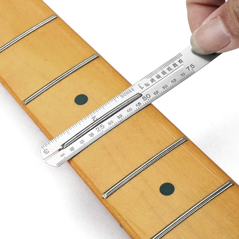 Гитарный лад Съемник грифа инструмент для ремонта протектор стальной пластины конденсатор мера lutier
