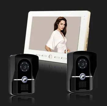 

2015 New Intercom System / audio door phone , Luxury 10 inch Video door phone,700 TVLine HD camera ,waterproof cover 2 V 1