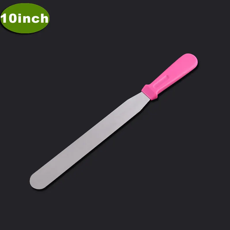 Purple 10 inch Лопатки для теста для выпечки из нержавеющей стали, кухонные лопатки для сливок, инструменты для выпечки тортов, Прямая поставка - Цвет: Purple 10 inch