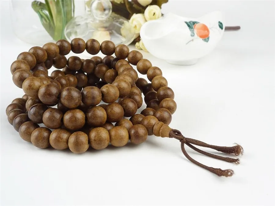 

9mm Natural Agilawood Aloeswood Round Wood Bracelet Women Anniversary Gift Prayer Beads Charms Stretch Crystal Bracelet Jewelry