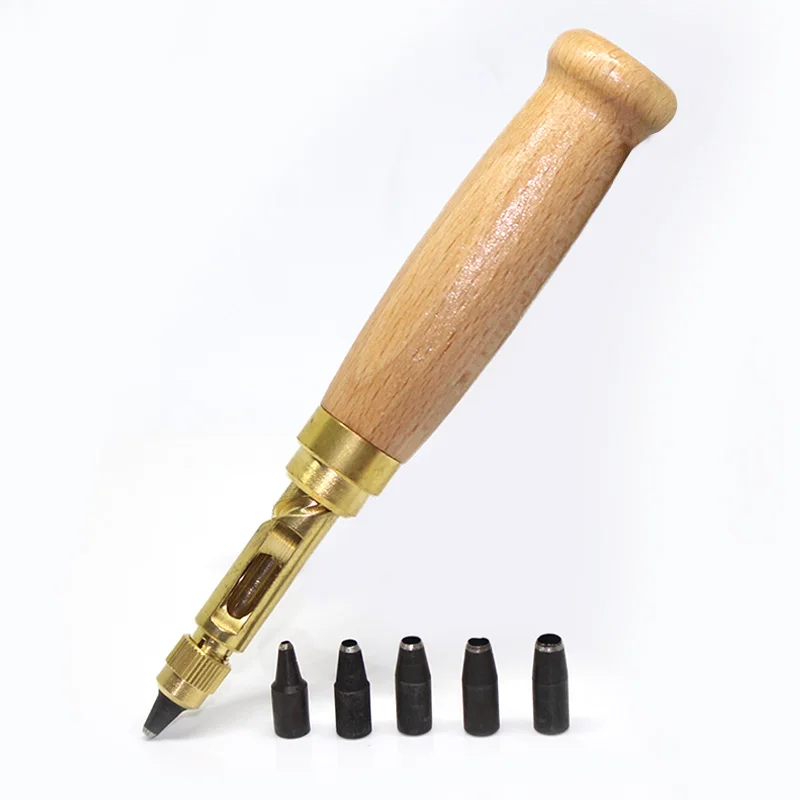 High Quality Wooden Handle Screw Punch Automatic Punching Hand Tool