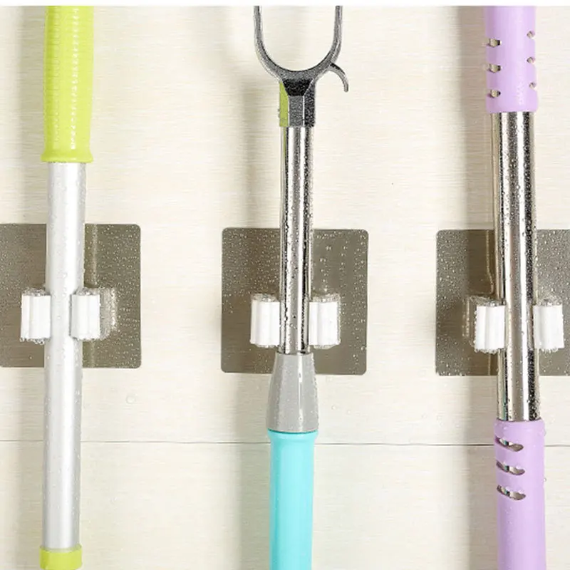 

Wall Mounted Mop Holder Hook Plastic Swabber Swob Handle Grasp Catch Holding Hook Wall Tile Sticking Mop Organizer Rack