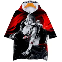 FRDUN TOMMY 3D принт с надписью «tokyo ghoul мужская толстовка с капюшоном Harajuku одежда короткий рукав с капюшоном в стиле «хип-хоп» каваи Kpop плюс